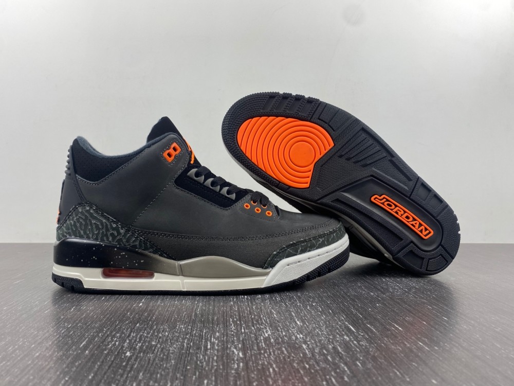 Men's Running weapon Air Jordan 3 Black Shoes 078
